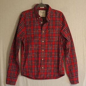 Abercrombie & Fitch Classic Red Plaid Shirt Size Medium
